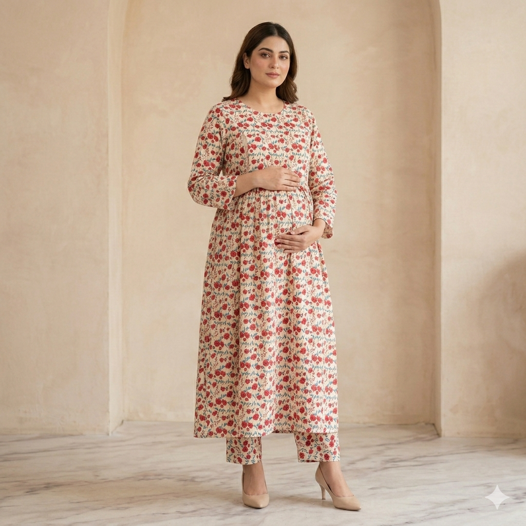 🌹Vintage Rose Feeding Dress | 2-piece