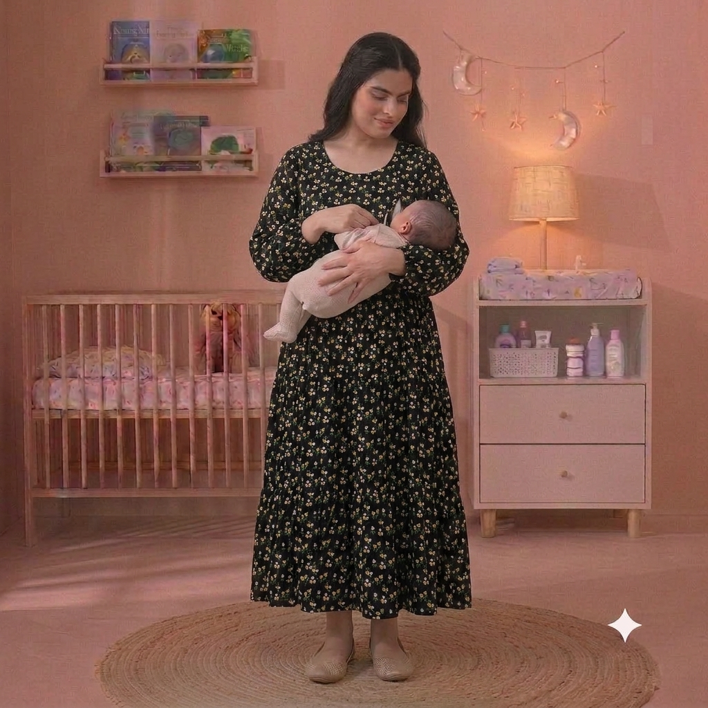 Frosted Flora Feeding Gown | 1-Piece